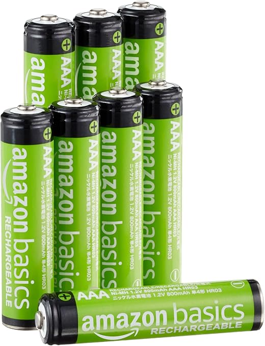 piles alcalines AAA Amazon Basics - Amazon Basics Piles Rechargeables NiMH AAA (8 unités)